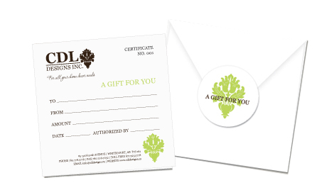 CDL Designs Gift Certificate