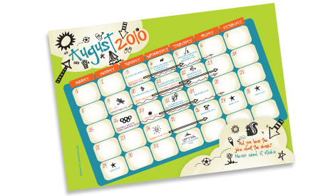 Passport to Summer August Calendar 2010