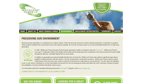 Whitecourt Power Website